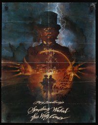 1r0037 SOMETHING WICKED THIS WAY COMES signed 2-sided special 17x22 '83 by writer Ray Bradbury!