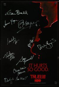 1r0039 TRUE BLOOD signed TV mini poster '10 by Anna Paquin & NINE other vampire cast members!