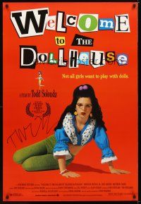 1r0030 WELCOME TO THE DOLLHOUSE signed 1sh '95 by director Todd Solondz, wacky coming-of-age comedy!