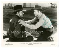 1r0532 DON 'RED' BARRY signed TV 8x10 still R80s great close up with Noah Beery in The Tulsa Kid!