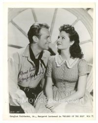 1r0540 DOUGLAS FAIRBANKS JR TV signed 8x10.25 still R60s with Margaret Lockwood in Rulers of the Sea