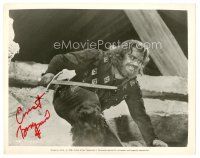 1r0547 ERNEST BORGNINE signed 8x10 still '58 preparing to leap to his death in The Vikings!