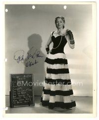 1r0551 EVE ARDEN signed 8x10 key book still '41 wardrobe test shot from Last of the Duanes!