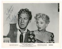 1r0554 FORREST TUCKER signed 8x10 still '86 close up with Mari Blanchard in Stagecoach to Fury!
