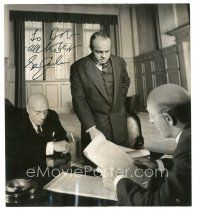 1r0558 GEORGE COULOURIS signed 7.5x8.25 still '41 who's with Orson Welles & Sloane in Citizen Kane!