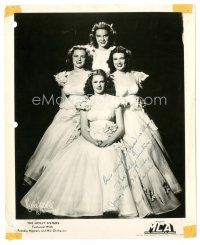 1r0566 HOLLY SISTERS signed 8x11 music key book still '50s the singing group, pretty portrait!