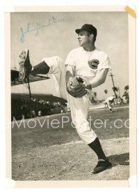 1r0458 JOHNNY VANDER MEER signed 5x7 still '40s the Cincinnati Reds major league baseball pitcher!
