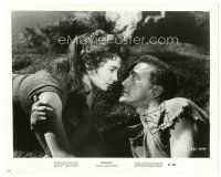 1r0617 KIRK DOUGLAS signed 8x10 still '61 close up with sexy Jean Simmons in Spartacus!