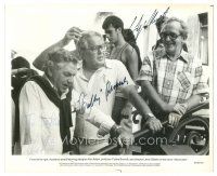1r0651 MOONRAKER signed 8.25x10 still '79 by Albert R. Brocolli, Lewis Gilbert AND Ken Adams, candid