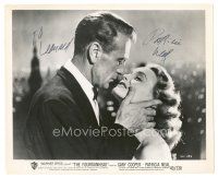 1r0660 PATRICIA NEAL signed 8x10 still '49 about to kiss Gary Cooper in The Fountainhead!