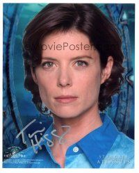 1r1293 TORRI HIGGINSON signed color 8x10 REPRO still '00s cool super close up from Stargate Atlantis