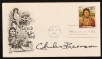 1r0405 CHARLES BRONSON signed first day cover envelope '94 Legends of the West, Chief Joseph!