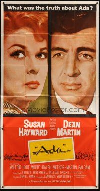 1s477 ADA 3sh '61 super close portraits of Susan Hayward & Dean Martin, what was the truth?