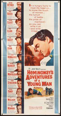 1s478 ADVENTURES OF A YOUNG MAN 3sh '62 Hemingway, headshots of all stars including Paul Newman!
