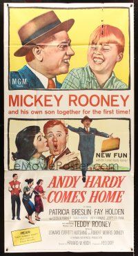 1s485 ANDY HARDY COMES HOME 3sh '58 Mickey Rooney & his son Teddy together for the first time!