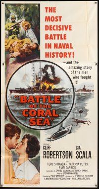 1s495 BATTLE OF THE CORAL SEA 3sh '59 Cliff Robertson, the most decisive battle in naval history!
