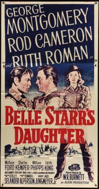 1s498 BELLE STARR'S DAUGHTER 3sh R55 art of Ruth Roman, George Montgomery, Rod Cameron!
