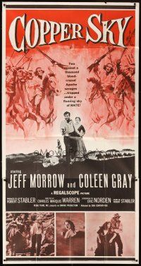 1s544 COPPER SKY 3sh '57 Jeff Morrow trapped under a flaming sky of hate, Apache Indians!