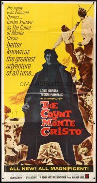 1s545 COUNT OF MONTE CRISTO 3sh '62 Le Comte de Monte Cristo, Louis Jourdan as Edmond Dantes!