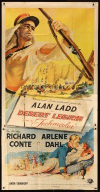 1s556 DESERT LEGION 3sh '53 art of Alan Ladd in the French Foreign Legion & sexy Arlene Dahl!