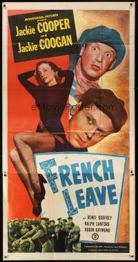 1s579 FRENCH LEAVE 3sh '48 kid stars Jackie Cooper & Jackie Coogan all grown up and romancing!