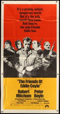 1s581 FRIENDS OF EDDIE COYLE 3sh '73 Robert Mitchum lives in a grubby, violent, dangerous world!