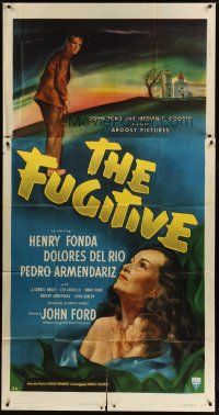 1s582 FUGITIVE 3sh '47 John Ford, art of Henry Fonda, Dolores Del Rio & Armendariz!