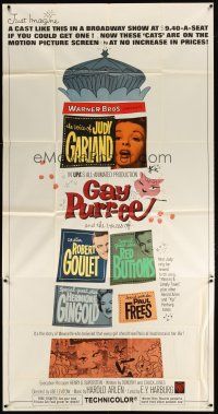1s584 GAY PURR-EE 3sh '62 Judy Garland, Robert Goulet, Red Buttons, cartoon cats!