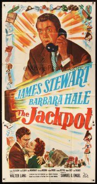 1s614 JACKPOT 3sh '50 James Stewart wins a radio show contest, but can't afford the prize!