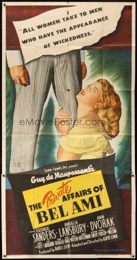 1s685 PRIVATE AFFAIRS OF BEL AMI 3sh '47 sexy Angela Lansbury loves scoundrel George Sanders!