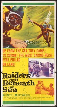 1s688 RAIDERS FROM BENEATH THE SEA 3sh '65 scuba divers rise from sea to commit a daring heist!