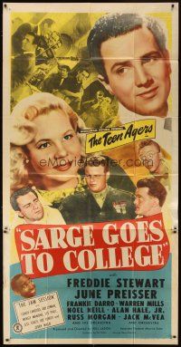 1s706 SARGE GOES TO COLLEGE 3sh '47 Frankie Darro, Noel Neill, Alan Hale Jr., The Teen Agers