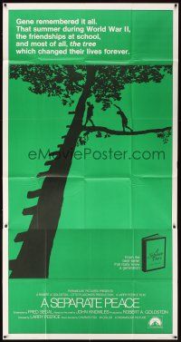 1s712 SEPARATE PEACE int'l 3sh '72 John Knowles classic, cool silhouette image of children in tree!