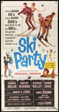 1s717 SKI PARTY 3sh '65 Frankie Avalon, Dwayne Hickman, where the he's meet the she's on skis!