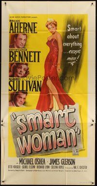 1s720 SMART WOMAN 3sh '48 Brian Aherne, Barry Sullivan, full-length Constance Bennett!