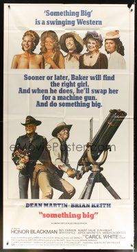 1s725 SOMETHING BIG 3sh '71 cool image of Dean Martin w/giant gatling gun + sexy girls!