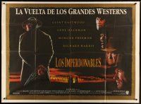 1s109 UNFORGIVEN Argentinean 43x58 '92 classic image of gunslinger Clint Eastwood + top cast!