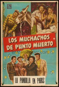 1s127 BOWERY BOYS Argentinean '50s different images of Huntz Hall, Leo Gorcey & Boys of Dead End!
