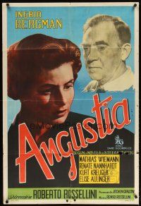 1s149 FEAR Argentinean '54 close up of Ingrid Bergman in Roberto Rossellini's La Paura!