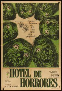 1s172 HORROR HOTEL Argentinean '60 cool different monster artwork, English horror!