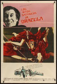 1s214 SATANIC RITES OF DRACULA Argentinean '73 Christopher Lee as Count Dracula, Vampire Brides!