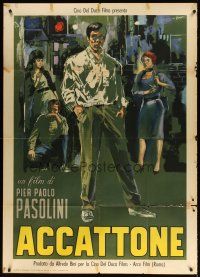 1s249 ACCATTONE Italian 1p '61 Pasolini's first, pimp & prostitute neo-realism, Symeoni art!