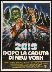 1s251 AFTER THE FALL OF NEW YORK Italian 1p '84 completely different sci-fi art by Renato Casaro!