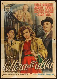 1s277 COCAINE: THE THRILL THAT KILLS Italian 1p '48 Una lettera all'alba, art by Ciriello!