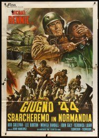 1s280 COMMANDO ATTACK Italian 1p '68 Casaro artwork of Michael Rennie in World War II!