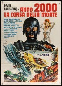 1s290 DEATH RACE 2000 Italian 1p '76 David Carradine, great completely different sci-fi art!