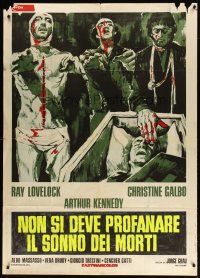 1s298 DON'T OPEN THE WINDOW Italian 1p '74 great completely different zombie artwork!