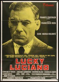 1s367 LUCKY LUCIANO Italian 1p '74 great close up of Gian Maria Volonte in the title role!