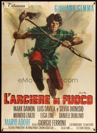 1s418 SCALAWAG BUNCH Italian 1p '70 art of Giuliano Gemma as Robin Hood by Averardo Ciriello!