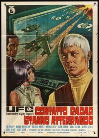 1s455 UFO: CONTATTO RADAR STANNO ATTERRANDO Italian 1p '74 artwork of outer space battle by Piovano!